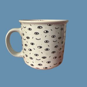 White Mug with Eye Pattern